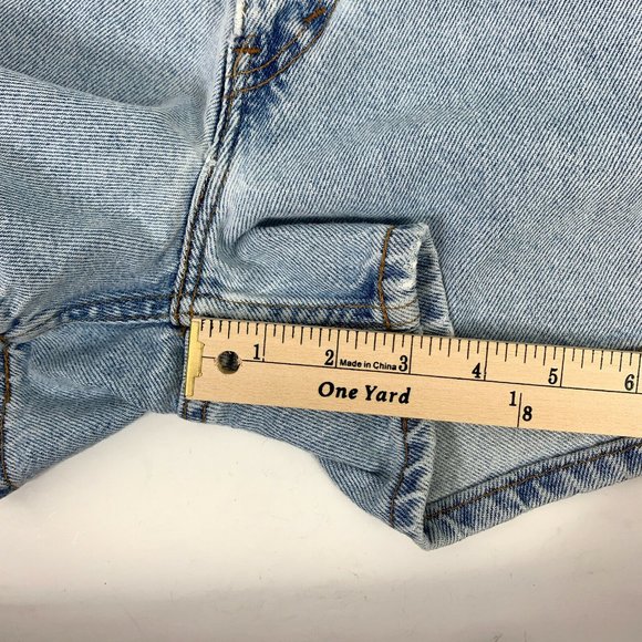 Vtg Levis Rare White Tab 950 Jean Shorts Jr Sz 13 - Picture 12 of 12